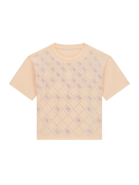 Guess Tricou J6GI05 K6YW4 Portocaliu deschis Boxy Fit