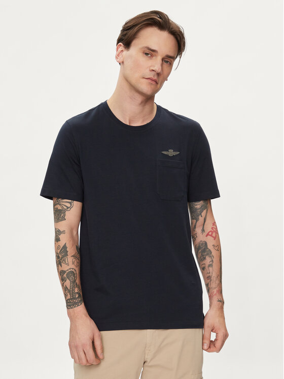 Aeronautica Militare Aeronautica Militare Marškinėliai 241TS2229J593 Tamsiai mėlyna Regular Fit