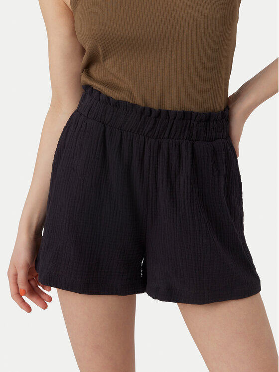 Vero Moda Vero Moda Šortky z materiálu Natali 10279687 Černá Baggy Fit