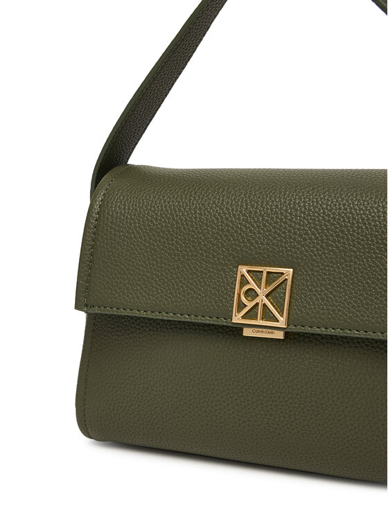 Calvin Klein Calvin Klein Torebka Emblem Hw Pebble Shoulder Bag 25 LV04F3425G Zielony