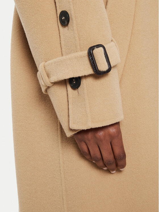 Weekend Max Mara Weekend Max Mara Płaszcz wełniany Natale 2425016021 Beżowy Regular Fit