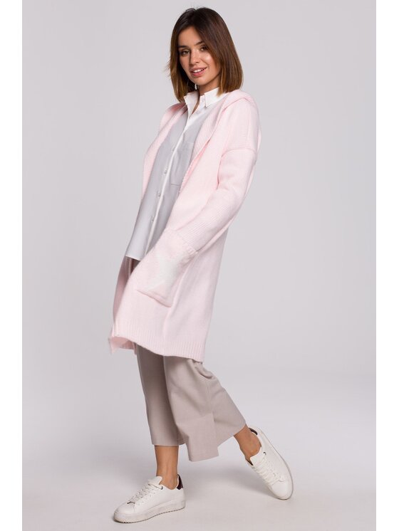 BeWear BeWear Kardigan bk063 Różowy Baggy Fit