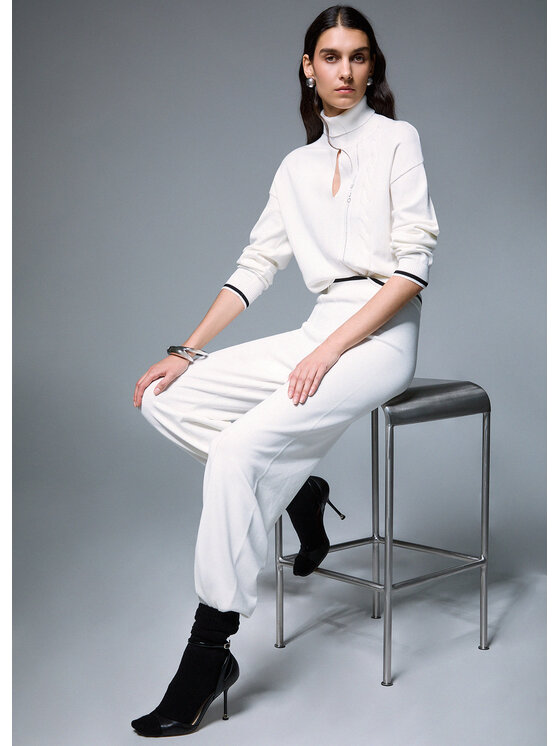Liu Jo Liu Jo Pantaloni di tessuto TF6190MS63LV9382 Bianco Regular Fit