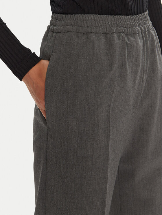 Weekend Max Mara Weekend Max Mara Hlače iz tkanine Petra 2425136022 Siva Loose Fit