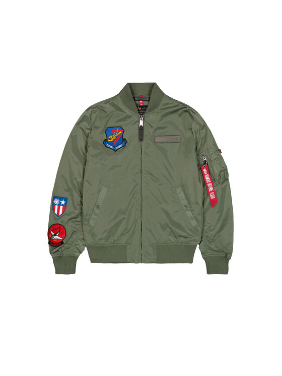 Alpha Industries Alpha Industries Bundy bomber MA-1 TT Flying Tigers Light Bomber Jacket Zelená Slim Fit