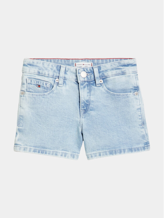 Tommy Hilfiger Tommy Hilfiger Szorty jeansowe Nora KG0KG07917 Niebieski Regular Fit