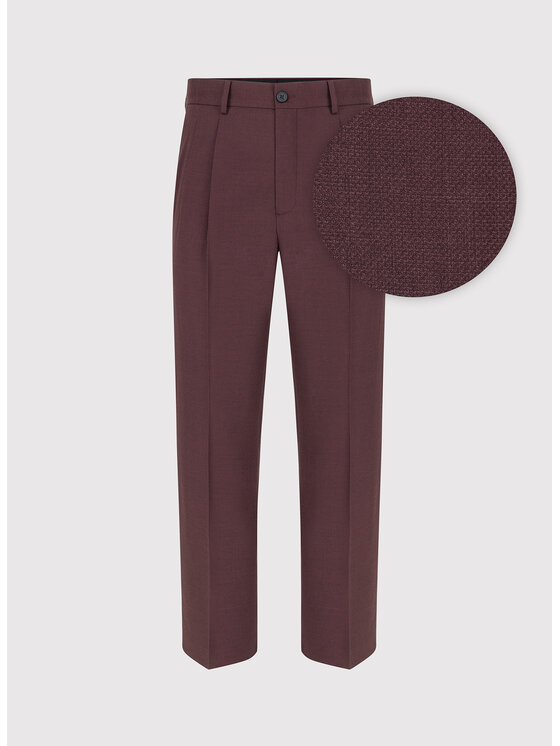 Pako Lorente Pako Lorente Spodnie garniturowe P26WF-6G-008 Bordowy Regular Fit