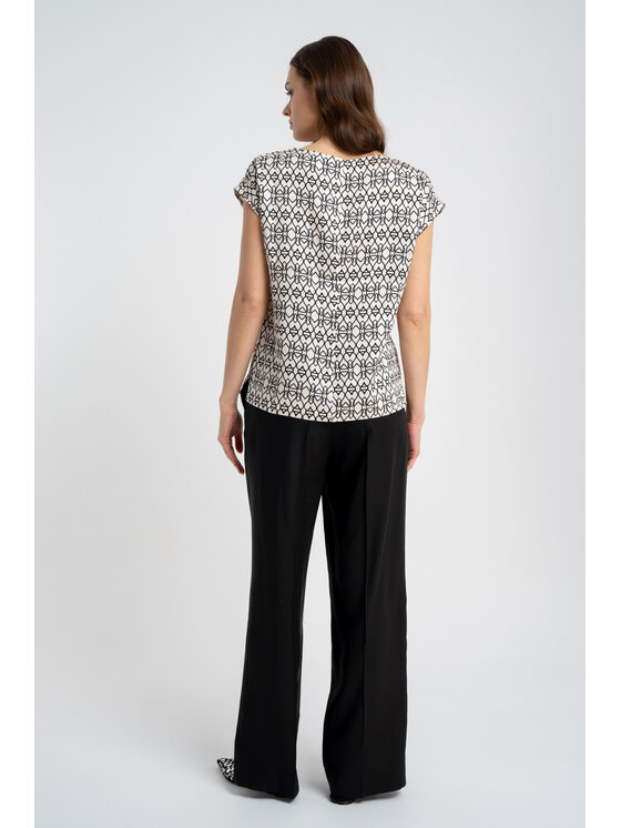 CLICK CLICK Blúzka 10-6698 Biela Loose Fit
