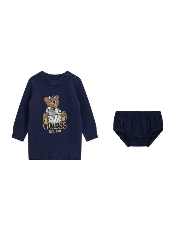 Guess Guess Džemper haljina A6BK06 Z1316 Tamnoplava Regular Fit