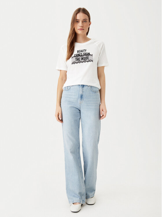 JDY JDY T-Shirt Nina 15342612 Weiß Loose Fit