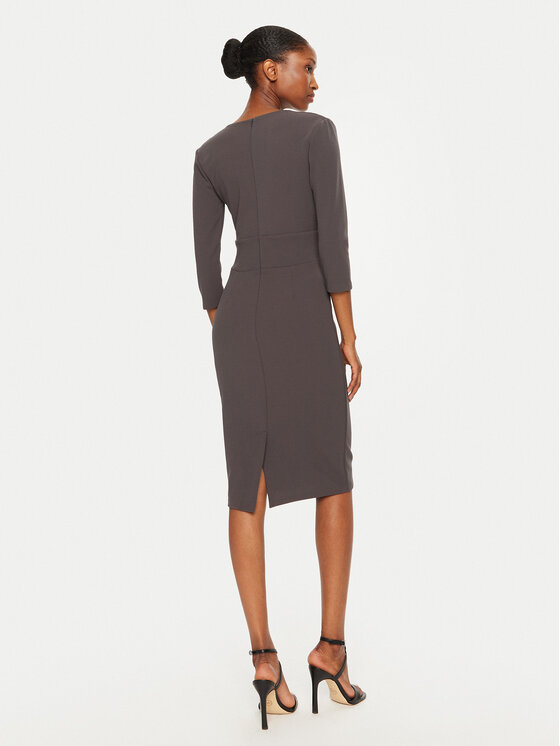 Rinascimento Rinascimento Sukienka koktajlowa CFC0119920003 Szary Regular Fit