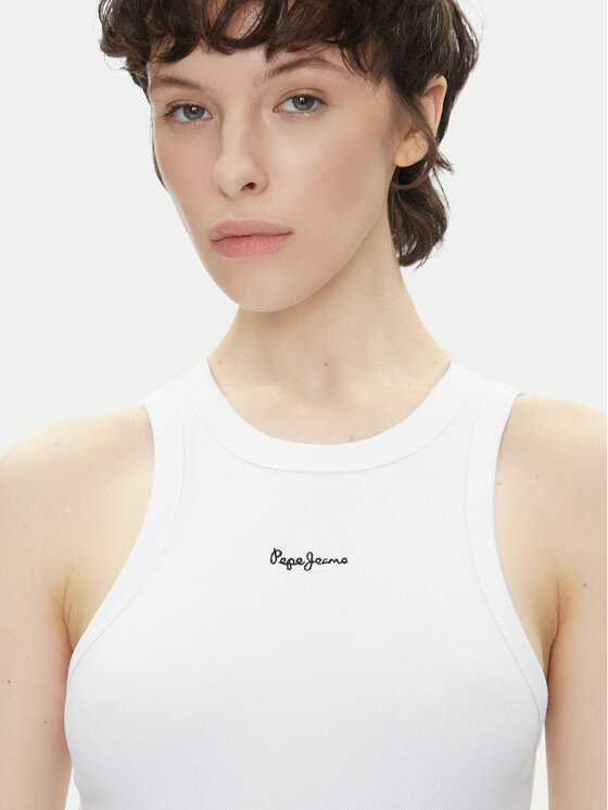Pepe Jeans Pepe Jeans Top Marian PL506035 Valge Slim Fit