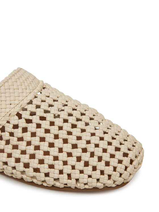 Tommy Hilfiger Tommy Hilfiger Şlapi Crochet Mule FW0FW08413 Écru