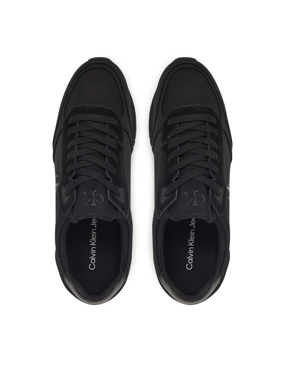Calvin Klein Jeans Calvin Klein Jeans Sneakersy Runner Sock Laceup Mg Canvas YM0YM01217 Černá