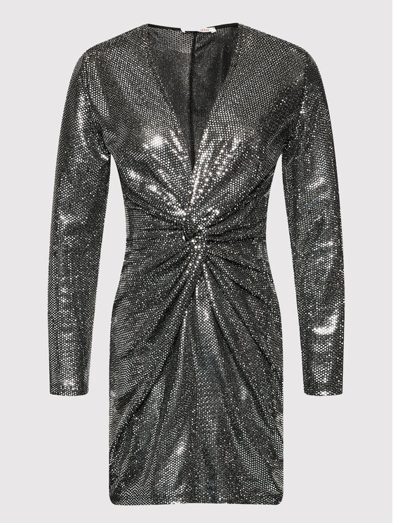 Kontatto Kontatto Coctailkleid YM155 Silberfarben Regular Fit