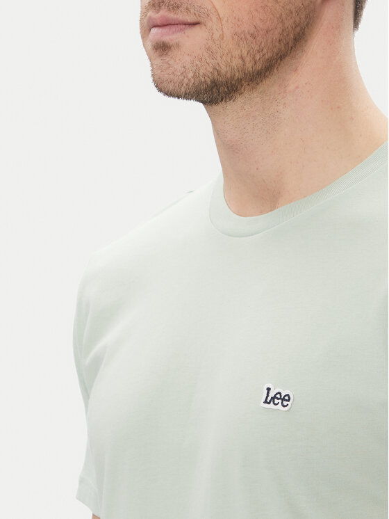 Lee Lee T-Shirt Patch 112364540 Zielony Regular Fit