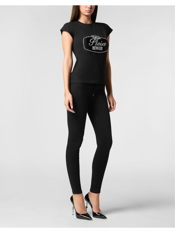 PHILIPP PLEIN PHILIPP PLEIN Tank top 22919 Czarny Skin Tight Fit