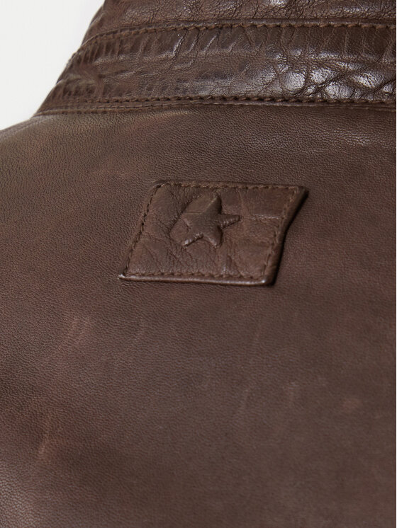 Milestone Milestone Кожено яке Oliverio 611099 60770 Кафяв Regular Fit