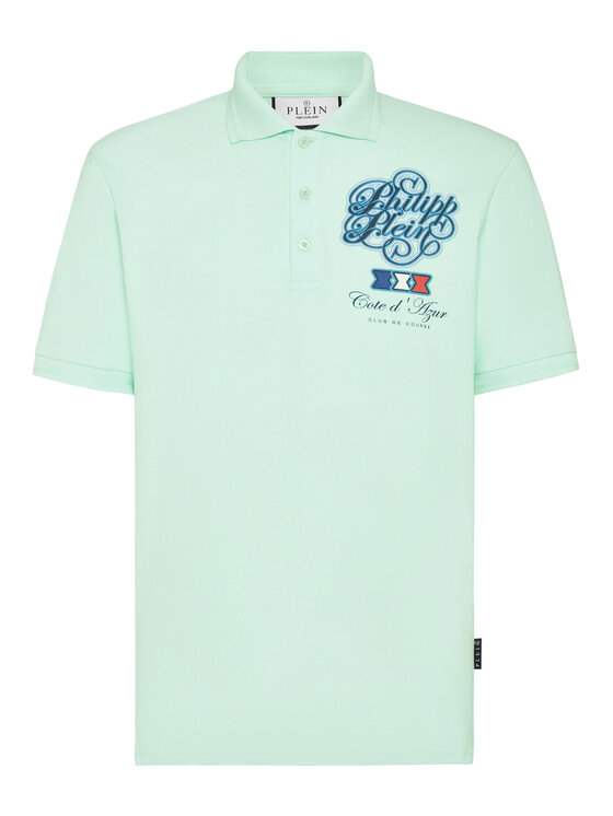 PHILIPP PLEIN PHILIPP PLEIN Polo 24915 Zielony Slim Fit