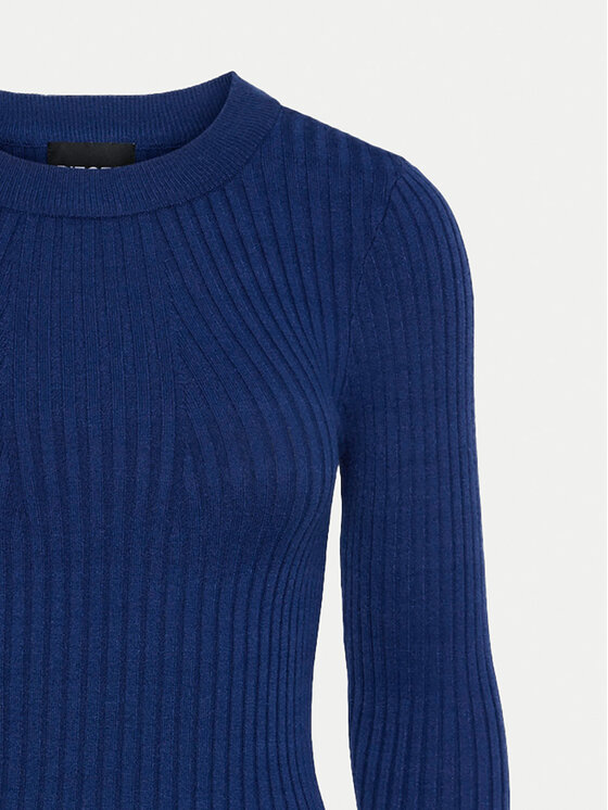 Pieces Pieces Пуловер Crista 17115047 Тъмносин Slim Fit