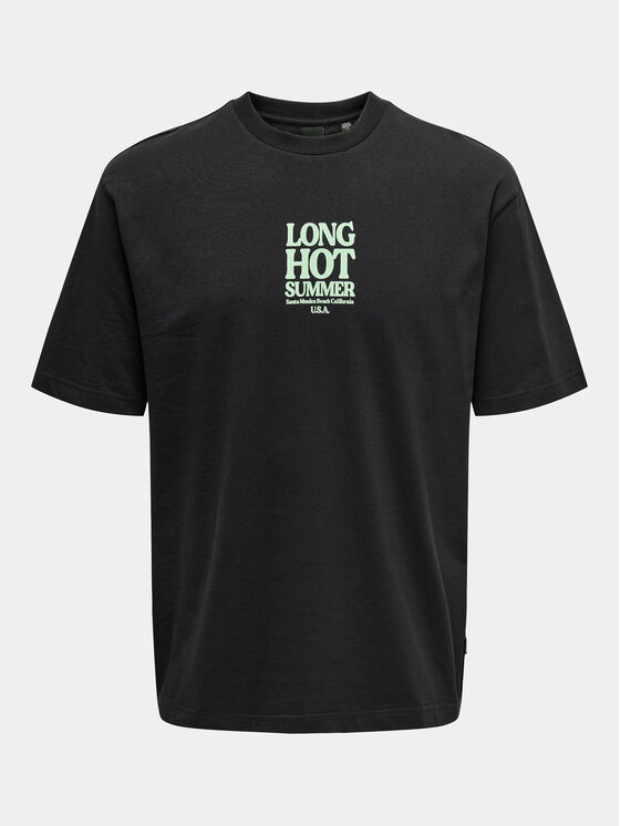 Only & Sons Only & Sons T-shirt Kenny 22028736 Crna Relaxed Fit