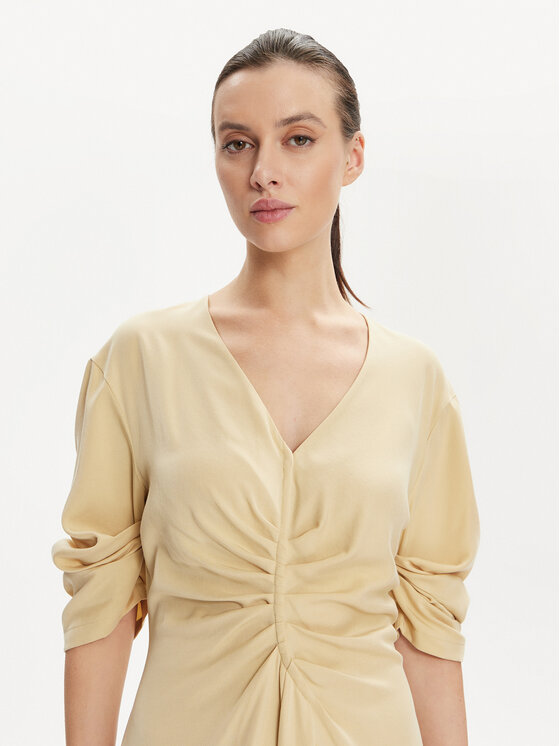 DKNY DKNY Sukienka codzienna D2A4BIAM Beżowy Regular Fit