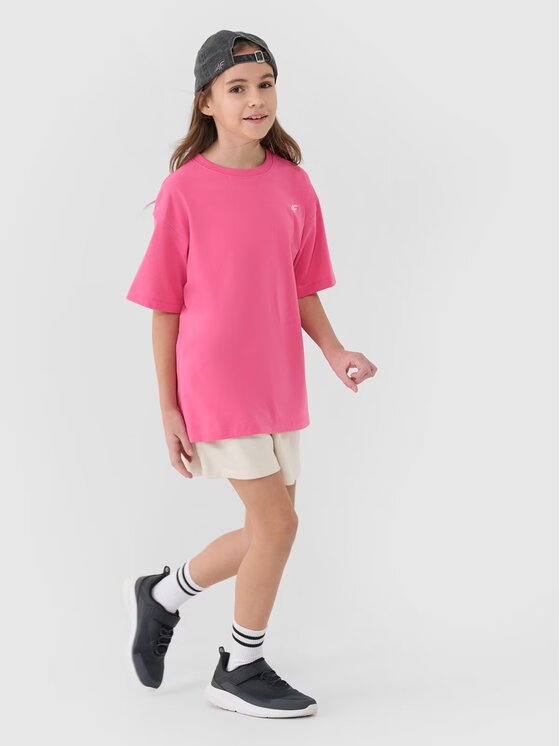 4F 4F T-Shirt 4FJWSS25TTSHF1851-54S Różowy Oversize