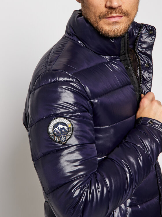 Superdry Daunenjacke High Shine Quilted M5010414A Dunkelblau 
