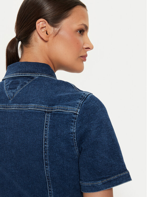Tommy Jeans Tommy Jeans Džínsové šaty DW0DW18593 Modrá Slim Fit