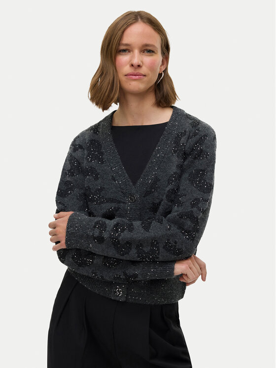 Vero Moda Vero Moda Cardigan Zuzu 10339337 Gri Regular Fit