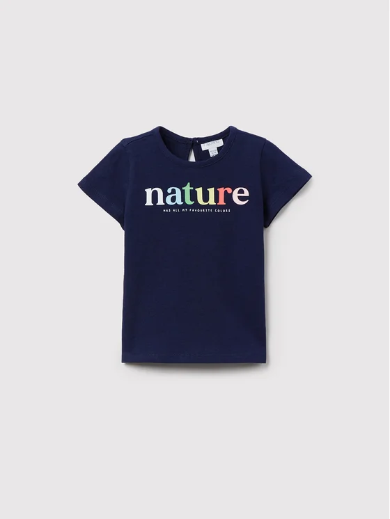 OVS T-Shirt 1469814 Dunkelblau Regular Fit