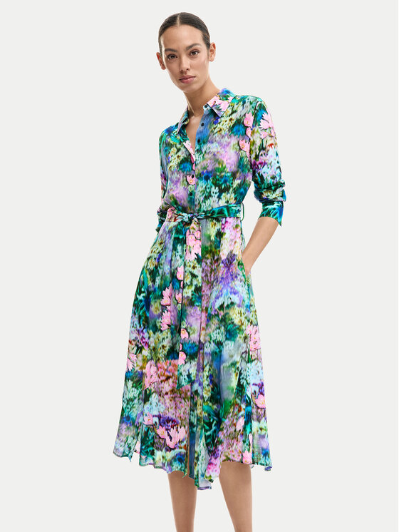 Desigual Desigual Rochie tip cămașă Mili 26SWVW13 Colorat Regular Fit
