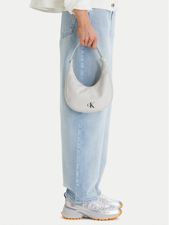 Calvin Klein Geantă Buckle Small Bag LV04F3513G Alb