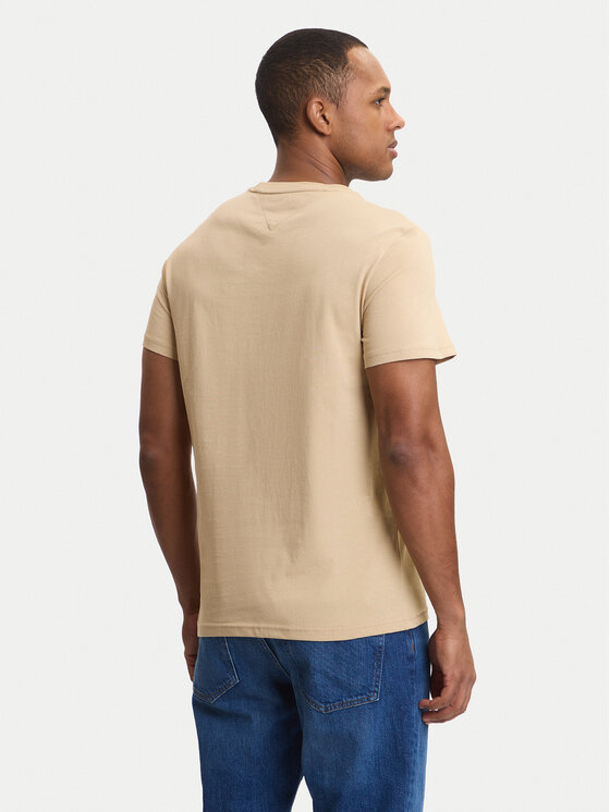 Tommy Jeans Tommy Jeans Tricou DM0DM22538 Bej Slim Fit