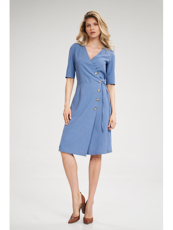 FIGL FIGL Šaty M703 Modrá Regular Fit