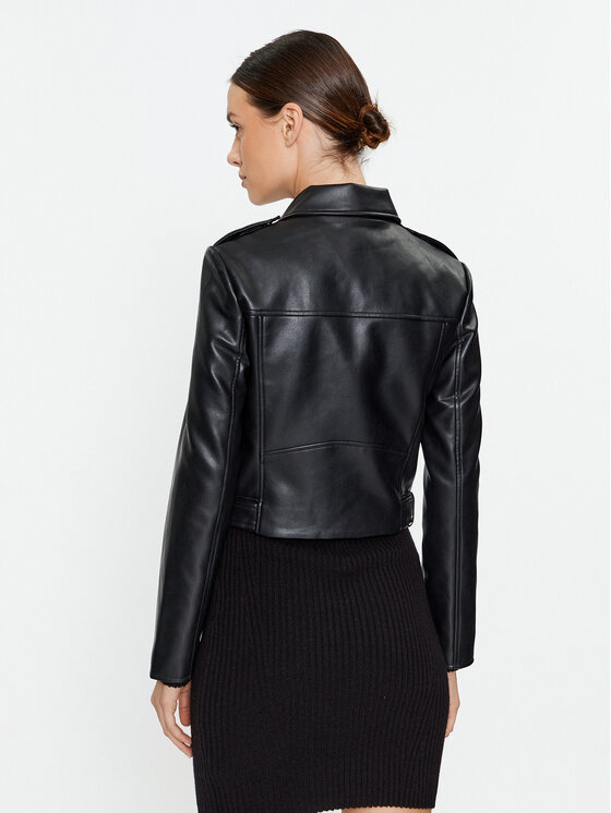 Morgan Morgan Jacke aus Kunstleder 232-GURGY2 Schwarz Regular Fit