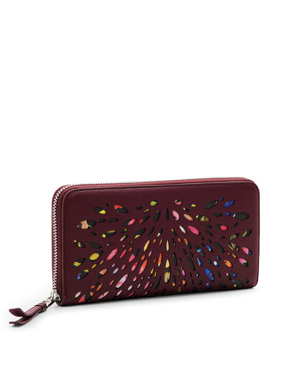 Desigual Desigual Veliki ženski novčanik Blackwell Fiona 24WAYP31 Tamnocrvena