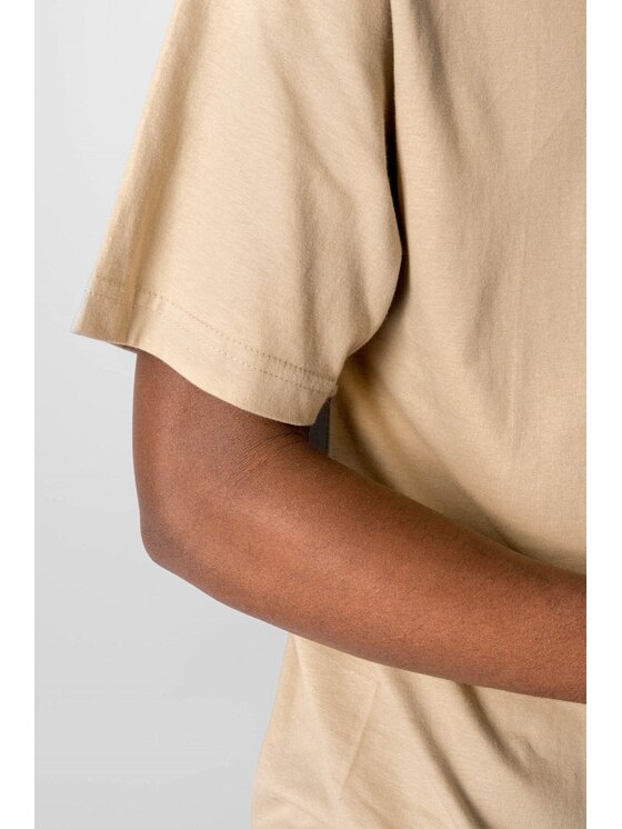 TeeShoppen TeeShoppen T-Shirt 'Oversized Collection' Beżowy Oversize