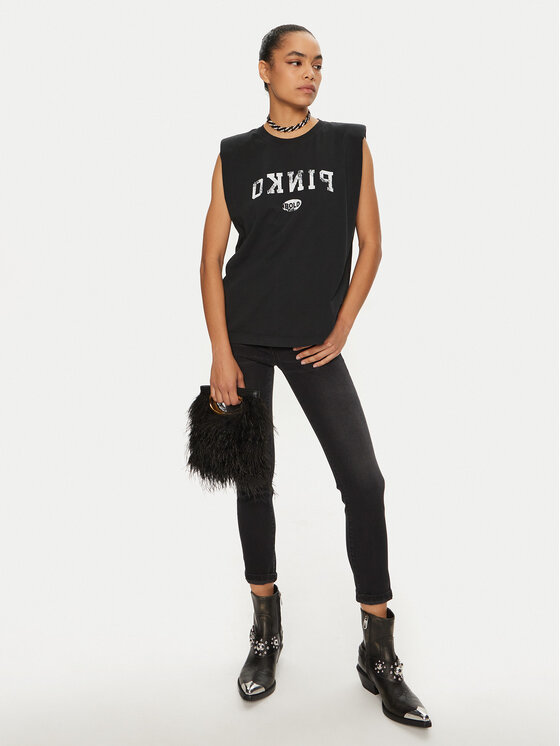 PINKO PINKO Τζιν 100169 A1RH Μαύρο Slim Fit