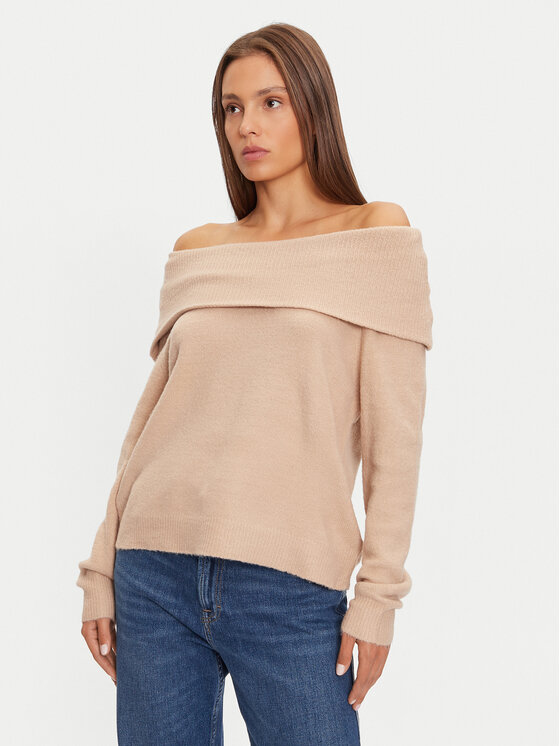Brave Soul Brave Soul Sweater LK-248EVERLYNB Bézs Regular Fit