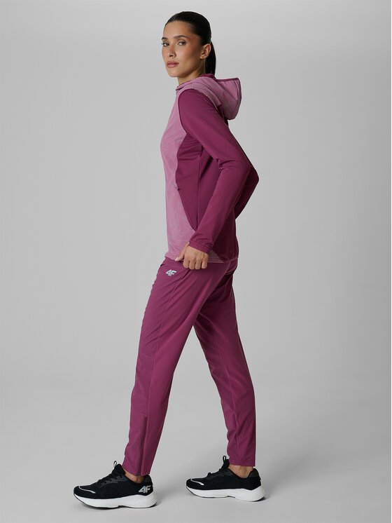 4F 4F Spodnie dresowe CRAFTED BY CULTURE Bordowy Slim Fit