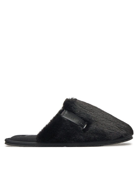 Papuci de casă Calvin Klein Jeans Hotel Slipper Fur After Glow YW0YW01593 Negru