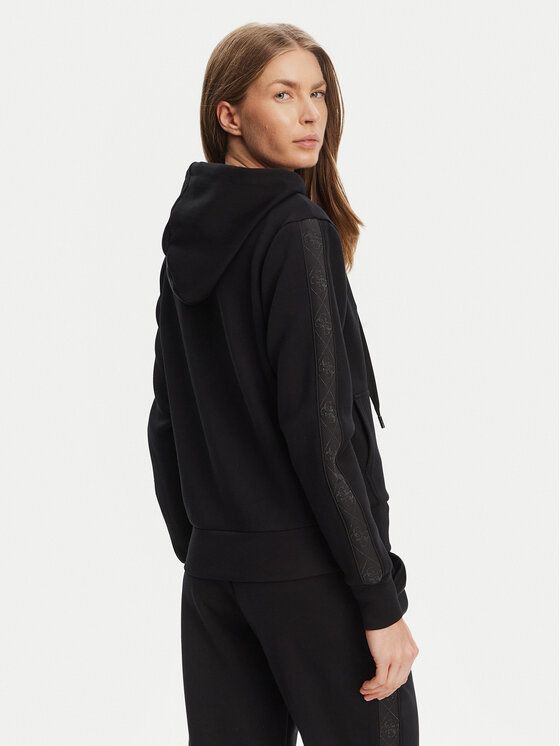 Guess Guess Μπλούζα W5YQ05 KBYE2 Μαύρο Regular Fit