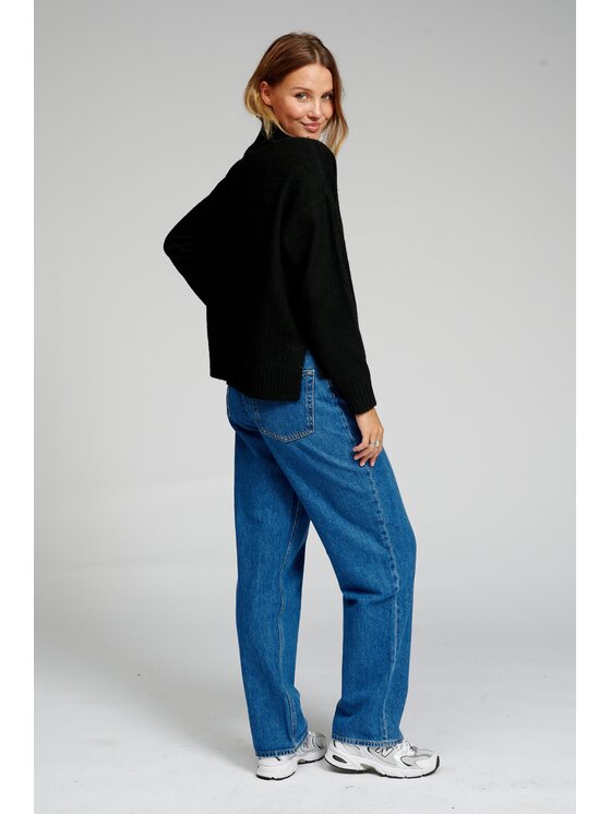 TeeShoppen TeeShoppen Polo 'Oversized Collection' Czarny Oversize