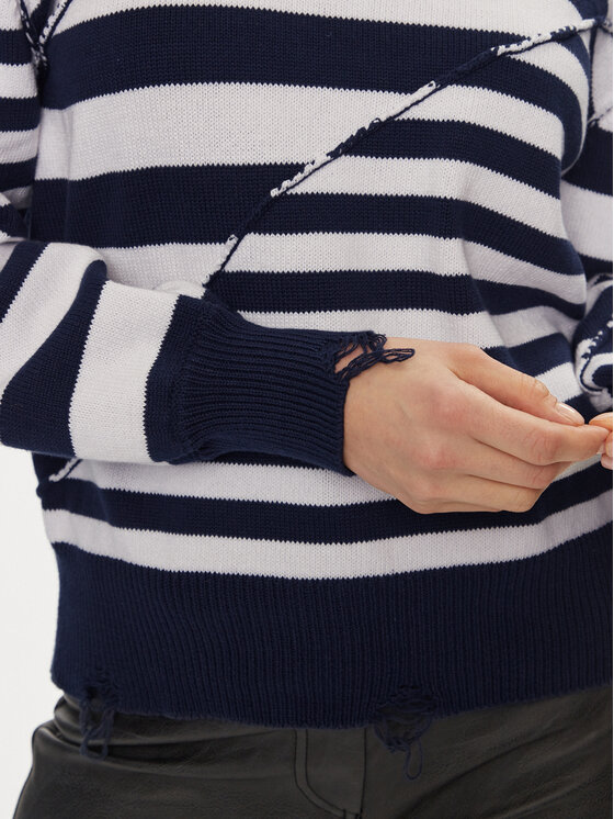 Silvian Heach Silvian Heach Pullover GPP24300MA Dunkelblau Regular Fit