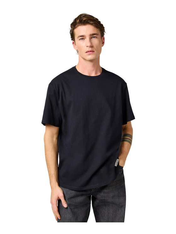 Wrangler Wrangler T-Shirt 112365120 Czarny Relaxed Fit