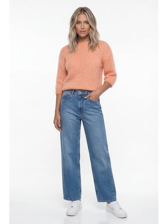 FIGL FIGL Svetr M1329 Oranžová Regular Fit