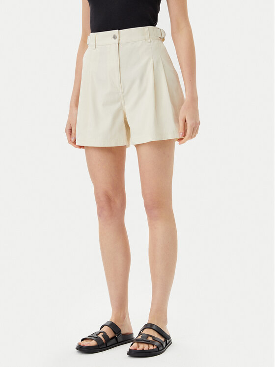 Barbour Barbour Stoffshorts Cecylie LST0019CR31 Écru Regular Fit