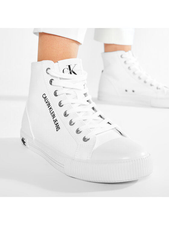 Calvin Klein Jeans Scarpe da ginnastica Vulcanized Sneaker Highlaceup Co YW0YW00049 Bianco Modivo