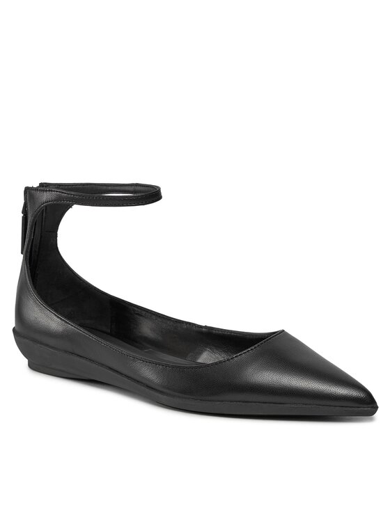 Calvin Klein Calvin Klein Балетки Wrapped Ankle Strap Ballerina HW0HW01840 Чорний